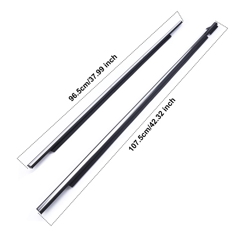 Juego de 4 tiras de sellado para molduras de ventana exterior para Toyota Venza Foto 2 de 4