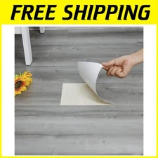 Grey Wood Vinyl Plank Flooring, Self Adhesive, 40-Pack