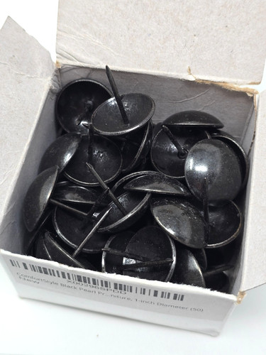 Premium Upholstery Tacks Black Pearl Nailhead Decorative Furniture 7/8" x 1" 45e