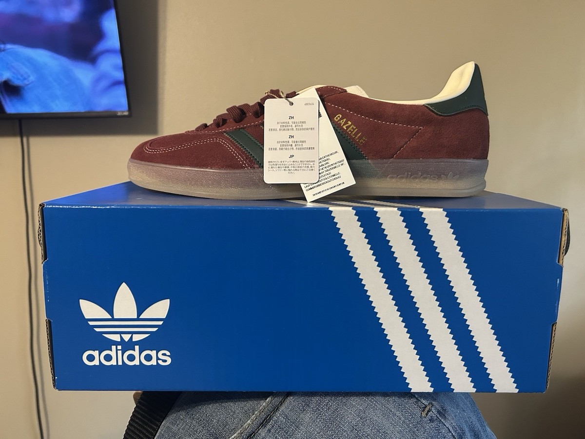 adidas gazelle silver green womens Adidas Gazelle ADV Shoes - Shadow Red / Crystal White / Gold Metallic