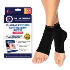Copper Plantar Fasciitis Socks Compression Foot Sleeves for Heel Support Large