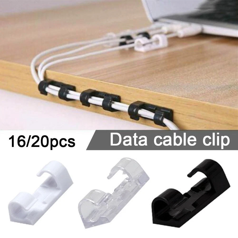 Self Adhesive Cable Clips Mounts Wire Conduit Tubing Nylon Sticky Pads Home SALE