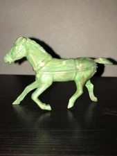 60mm REL Western Wagon Horse in Mottled Light Green Hard Plastic