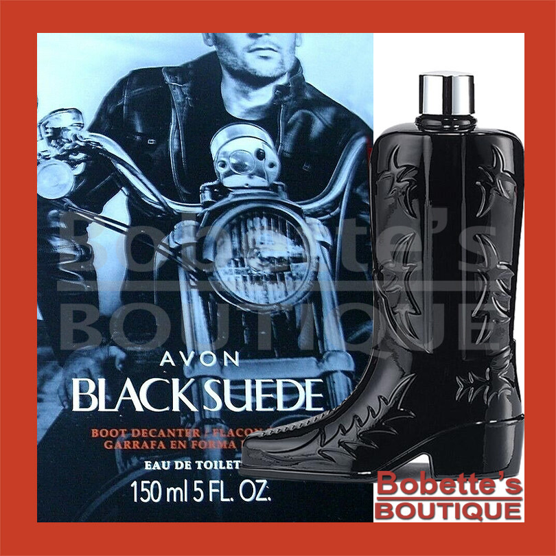 Parfum Black Suede Avon en flacon botte collector : affirmez votre style au quotidien
