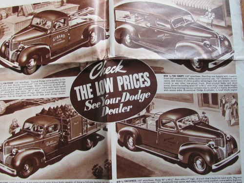 Dodge Trucks 1939 publicidad en periódicos Vol 39 # 1 nuevo desarrollo - Imagen 5 de 7
