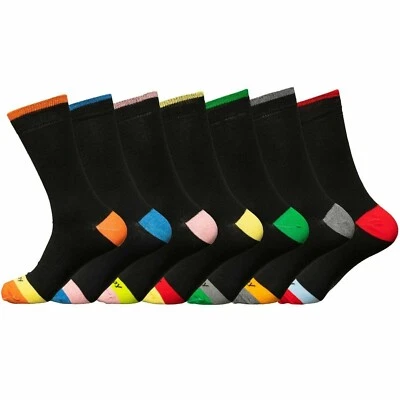 Mens Cotton Socks 7 Pairs Days Of The Week Novelty Fashion Multipack Adult 6-11