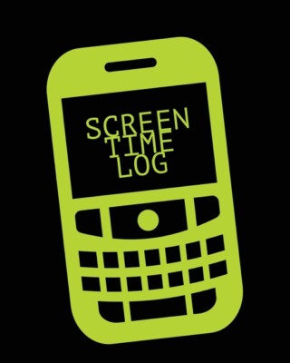 Screen Daily Logof Screen Time Log: Daily Track Kids Screenfree Digital Detox, Screen ...