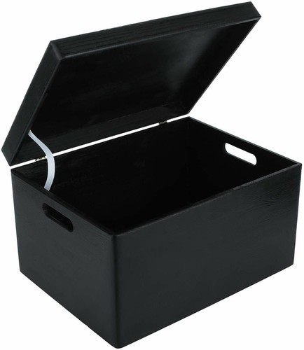 CreativeDeco Caja de Madera Caja de Almacenamiento con Tapa | 40x30x24 cm | 10 Colores - Imagen 60 de 71