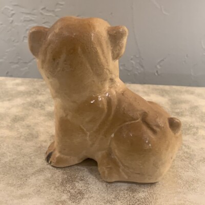 Vintage Chalkware Bulldog, 3.5 Inches Long, 4.5 Inches Tall | eBay