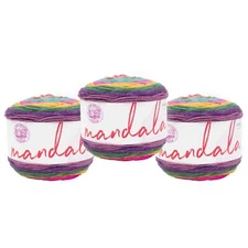 (3 Pack) Lion Brand Yarn 525-273F Mandala Yarn, Mantis