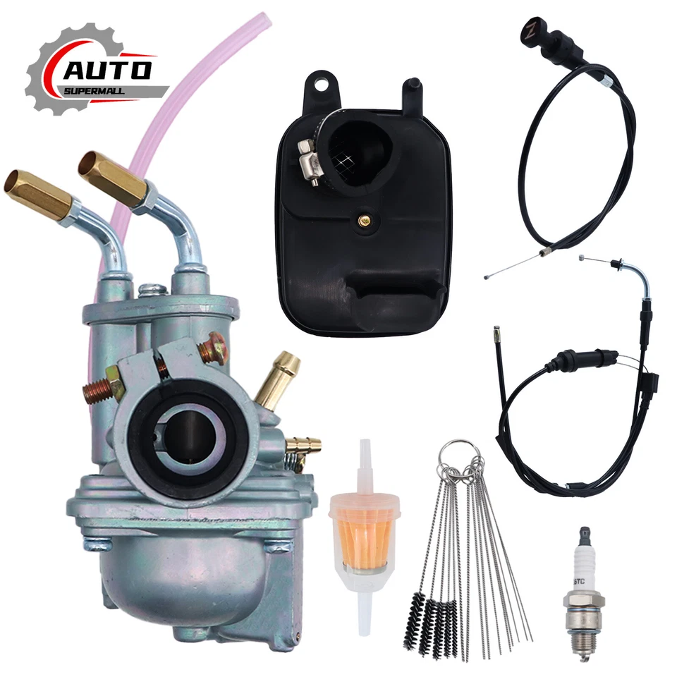 New Carburetor & Throttle & Choke Cable For Yamaha PEEWEE PY50 PW50 + Air Filter - Image 3 of 4