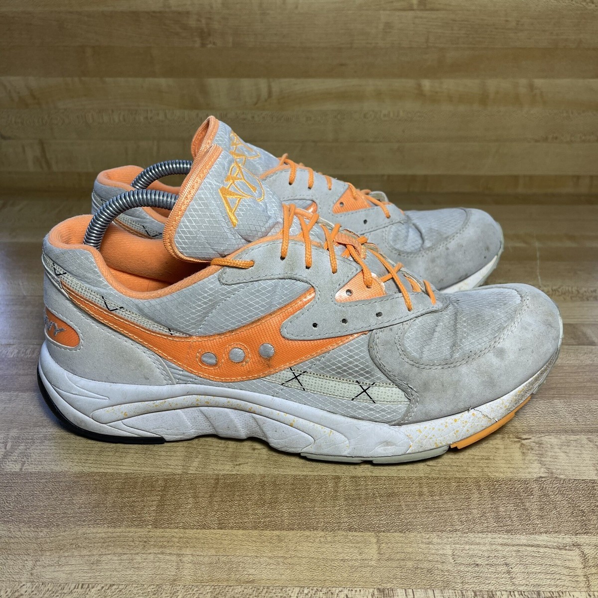 Saucony Aya Size US 10 Men\'s Running Shoes White/Grey Orange S70460-5 Saucony Aya Size US 10.5 Men main image 3