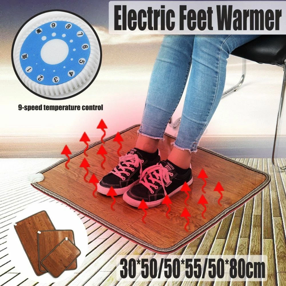 Electric Heating Pad Foot Warmer Heated Floor Carpet Mat Pad Blanket Home |  eBay