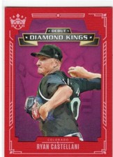 RYAN CASTELLANI 2021 PANINI DIAMOND KINGS DEBUT RED FRAME COLORADO $1.99 ROOM