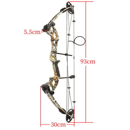 Archery Compound Bow30-55lbs Fishing Hunting Arrows Adjustable Target RH LH - Picture 6 of 27