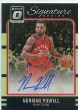 2016-17 Donruss Optic NORMAN POWELL #29 SIGNATURE SERIES AUTO SILVER HOLO PRIZM