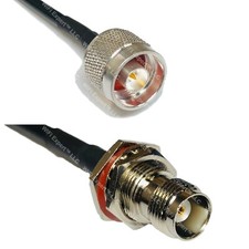 RFC240UF N MALE to TNC FEMALE BULKHEAD RF Cable FAST-SHIP LOT