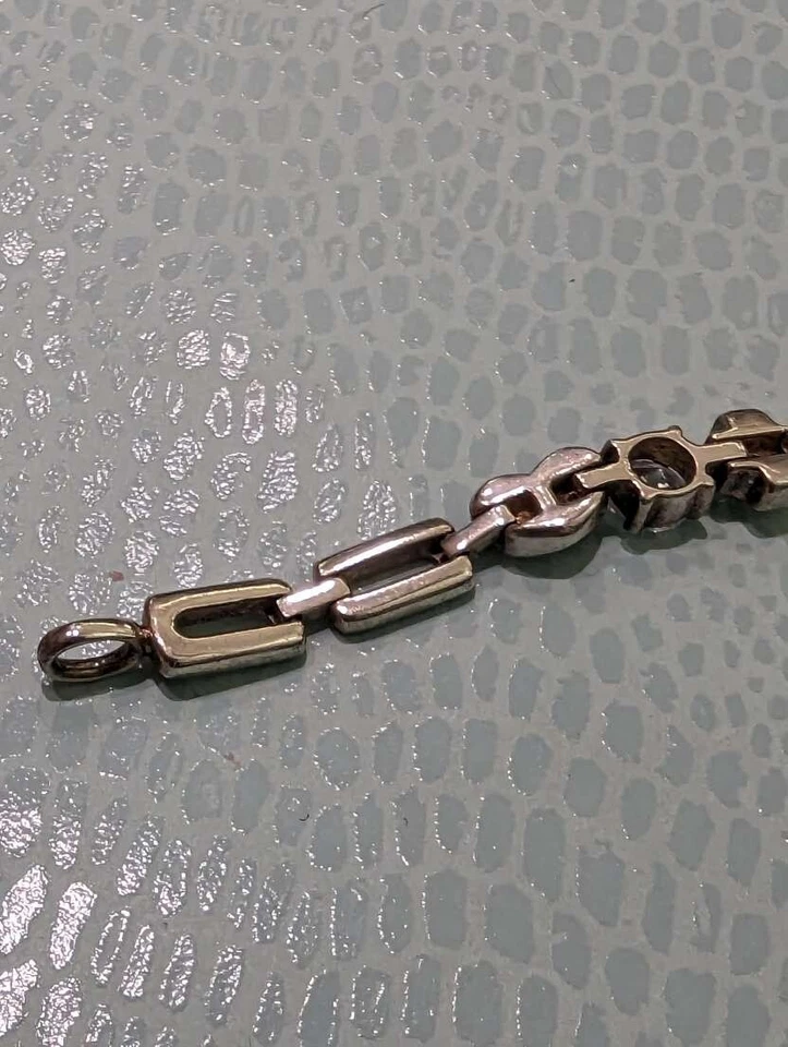 FOSSIL Damenarmband 925 Silber mit Herz & Kreuz Zirkonia 19 cm - Bild 4 von 4