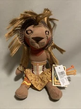 The Lion King Broadway Musical SIMBA Lion Bean Bag Plush Doll Disney NEW 11”