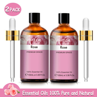 100ml Reines,Ätherische Öle Rosenöl Aromatherapie Duft für Diffusor,Massage,DIY