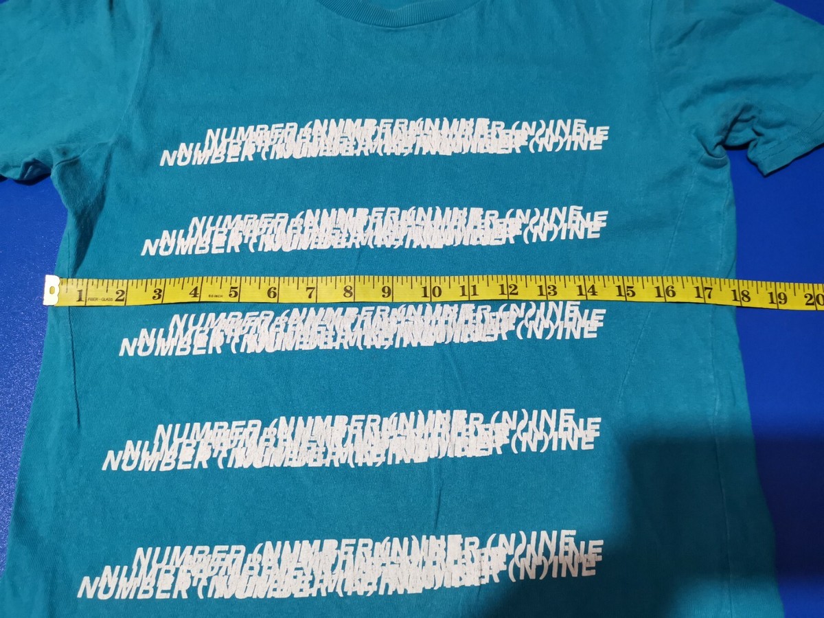 VINTAGE NUMBER (N)INE NINE DENIM JAPAN SPELL OUT JAPAN T SHIRT M VINTAGE NUMBER (N)INE NINE DENIM JAPAN SPELL OUT JAPAN T SHIRT M