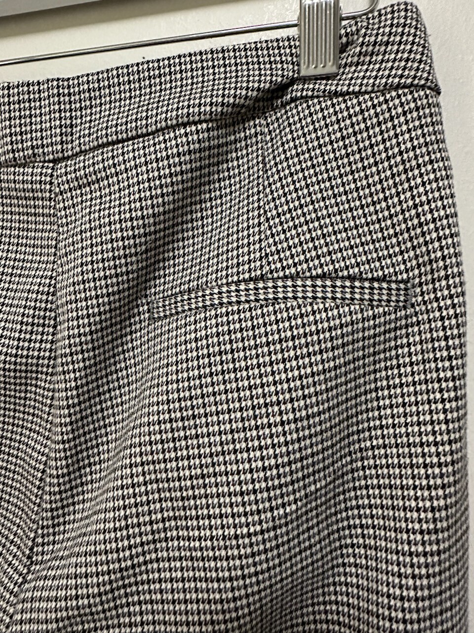 Zara Basic Houndstooth Black White  Pants Ruffle … - image 5