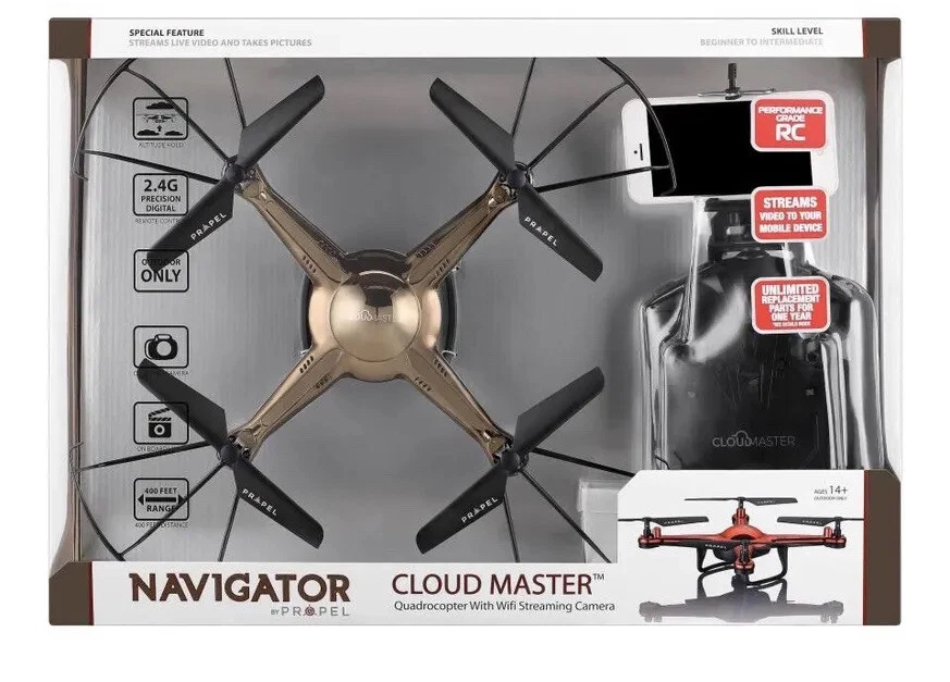 Propel Navigator CLOUD MASTER™ Drone Quadrocopter Wifi Streaming Camera NV-3812 - Image 2 of 4