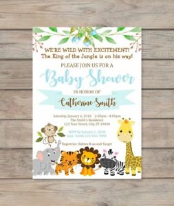 baby shower jungle invitations