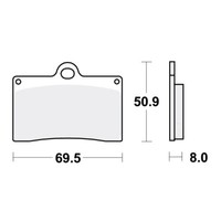 Trw BremsbeläGe Passend FüR Sachs Roadster 800 Bj. 2000-2004