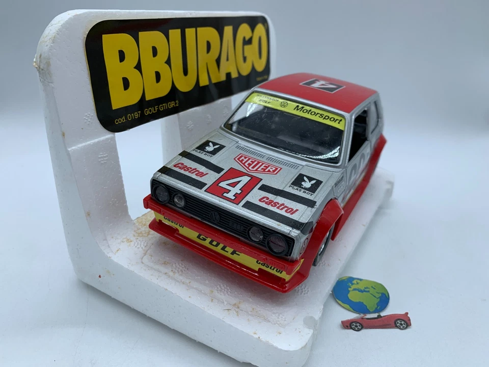 Bburago VW Golf GTI GR.2, automodello scala 1:24 - 1:25, vintage (2697) - Immagine 4 di 4