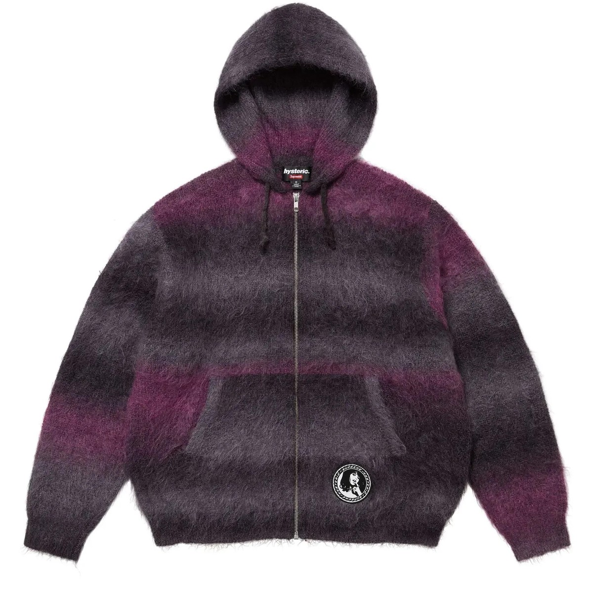 Supreme Hysteric Glamour Mohair Zip Up Hooded Sweater Supreme Hysteric Glamour Mohair Zip Up Hooded Sweater