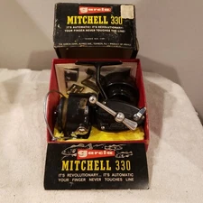 Garcia Mitchell 330 Reel Automatic France Box Vintage NOS New Old Stock