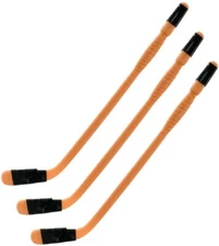 Set of 3 Brown Hockey Sticks for WWE & AEW Wrestling Action Figures