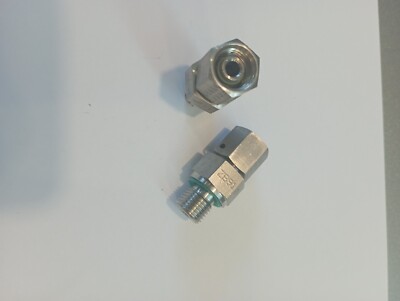 2x Hydraulikverschraubung Edelstahl EVGE EGE 08-L R 1/4'' VA 71 Edelstahl Viton