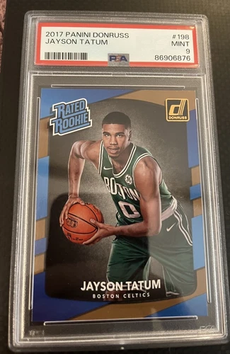2017 JAYSON TATUM #198 • PSA MINT 9 • PANINI DONRUSS RATED ROOKIE! Celtics!