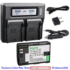 Kastar Battery LCD Dual Fast Charger for Canon LP-E6 LP-E6N LC-E6  Canon EOS 6D