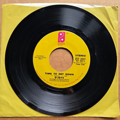 O'JAYS Time To Get Down/Shiftless Shady Jealous 45 7'' Record Vinyl Records