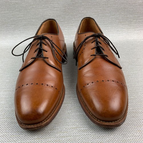 Allen Edmonds Troy Oxford Kastanie Leder Kappe Brogue Zehe Schnürschuhe Größe 8D - Bild 5 von 12