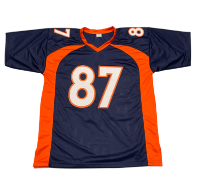Ed McCaffrey Signed Broncos Custom Jersey w/ 2 SB Champ Beckett