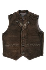 Trachtenlederweste Herren Trachten Leder Weste Oktoberfest Lederweste 