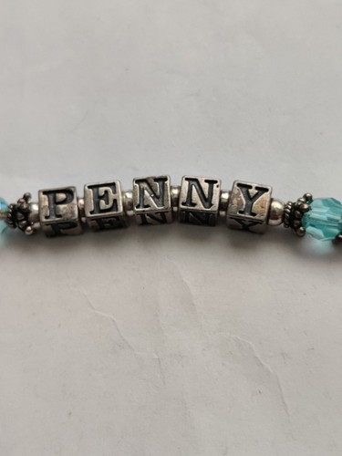 Blau & Weiß Österreichisch Kristall Silber Perlen Armband Penny Blatt Verschluss 7,5" - Bild 5 von 6