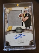 2014 Crown Royale Derek Carr Silhouettes Autograph Rookie Patch Auto RC /149