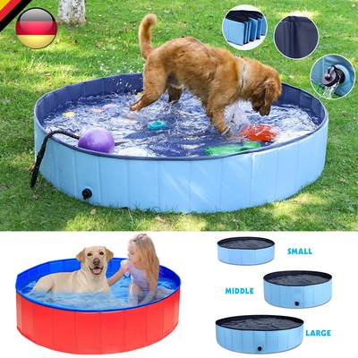 Faltbar Hundepool Planschbecken Kinder Pool Bad Baby Swimmingpool 80/100/120 cm