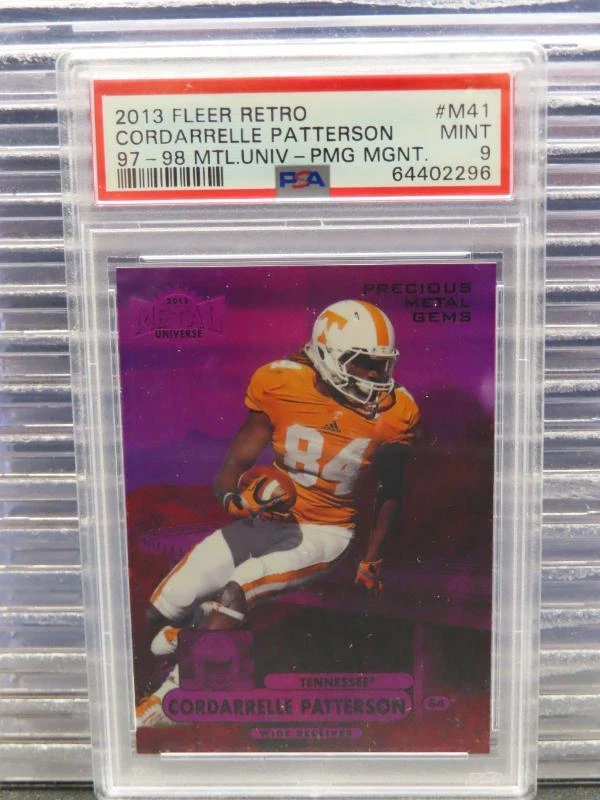 Cordarrelle Patterson Fleer Retro 1997-98 Metal Universe #M41 Magenta Precious Metal Gem