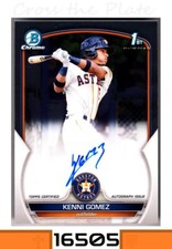 1-2023 BOWMAN CHROME PROSPECTS 1st AUTO KENNI GOMEZ ASTROS CARD#CPA-KG