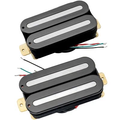 Artec HXTN Black Dual Hot Rail Ceramic Humbucker Guitar Neck Bridge Pickups Set