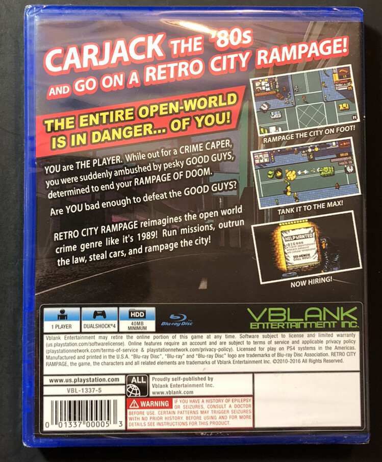 Retro City Rampage DX (PS4) NEW | eBay