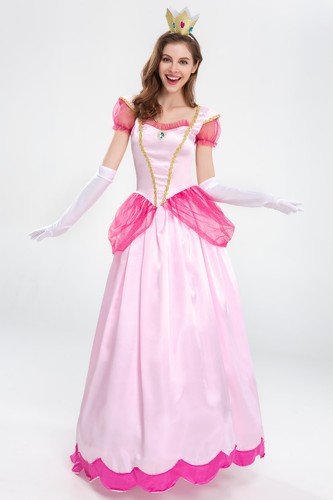 Super Mario Luigi Peach Prinzessin Kostüm Karneval Party Dress up Kinder Adults - Bild 38 von 50