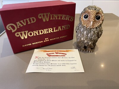 David Winter s Wonderland Pericles Eule Figur Limited Edition