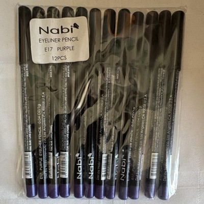 Eyeliner Pencil 12PCS Nabi E17 Purple 0.04 oz Makeup Eye Liner Cosmetic